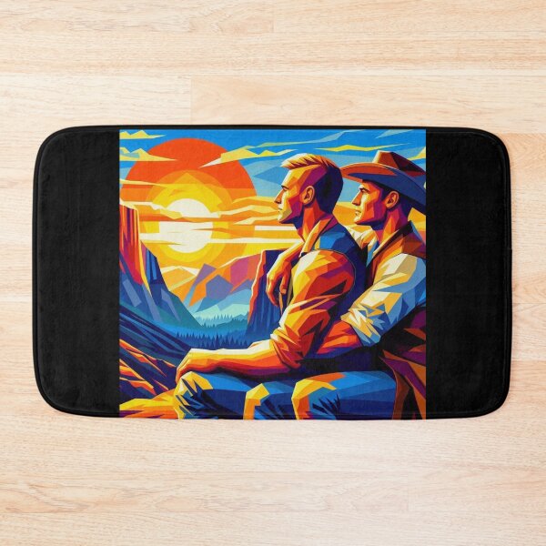 Item preview, Cubist Gay 'Always' Cool Cowboy Daddies Gay Pride Graphic Design designed and sold by ItsAKinkThing.