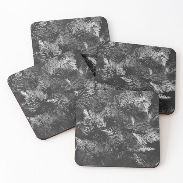Item preview, Catalpa Catawba Leaves in Acrylics (Black and White) designed and sold by BLAAAAASK.