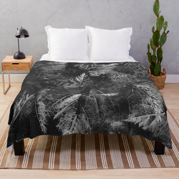 Item preview, Catalpa Catawba Leaves in Acrylics (Black and White) designed and sold by BLAAAAASK.