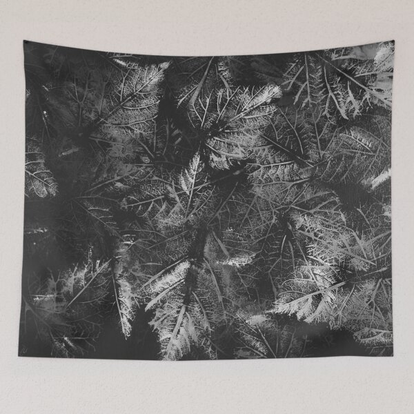 Item preview, Catalpa Catawba Leaves in Acrylics (Black and White) designed and sold by BLAAAAASK.