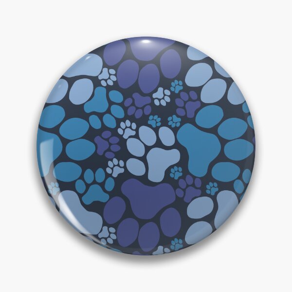 Item preview, Dog Paw Camo Seamless Pattern Royal Navy Teal designed and sold by MoePark.