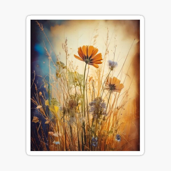 Item preview, Vintage Summer Wild Flowers designed and sold by Honey Myrtle Studio.