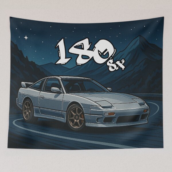 Item preview, Grey Nissan 180sx artwork - Jdm lovers gift designed and sold by TingsandStuff.