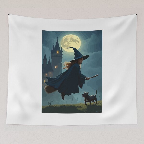 Item preview, A little witch and her dog venture into the dark. designed and sold by Whose-sweat.