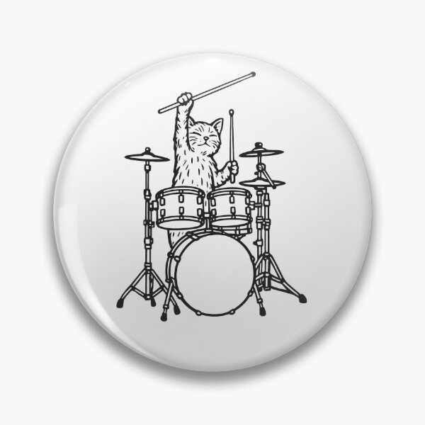 Item preview, Funny Cat Drummer Drumming Drums Music Lover Boys Girls designed and sold by rafaeltto.