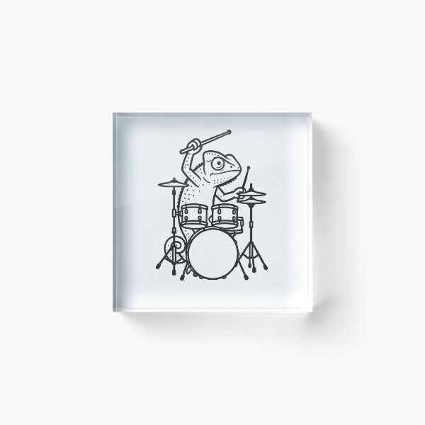 Item preview, Funny Chameleon Drummer Drumming Drums Music Lover Boys Girls designed and sold by rafaeltto.