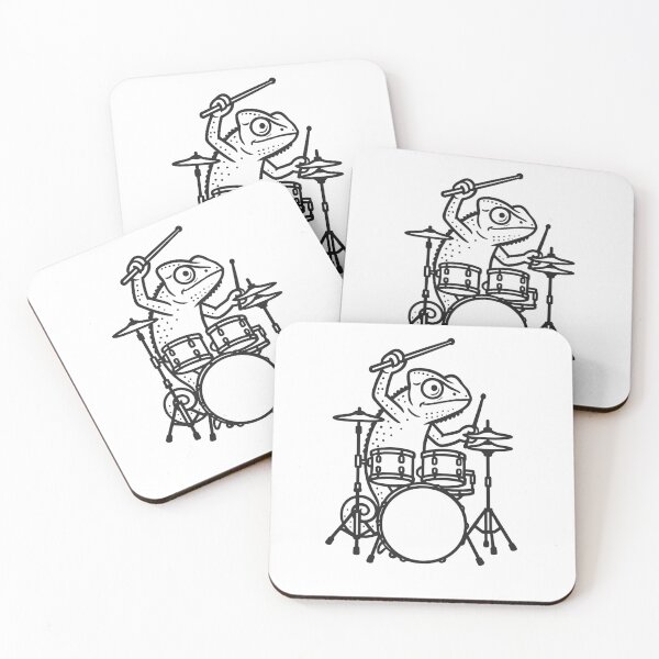 Item preview, Funny Chameleon Drummer Drumming Drums Music Lover Boys Girls designed and sold by rafaeltto.