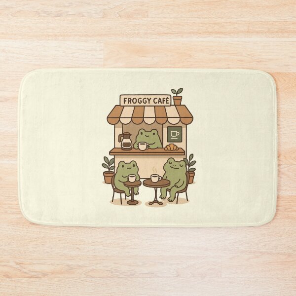 Item preview, My froggy café drawing designed and sold by Blondiabshop.