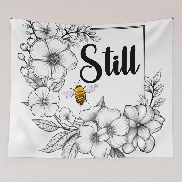 Item preview, Bee Still Floral Frame 1 designed and sold by AnTartstudios.