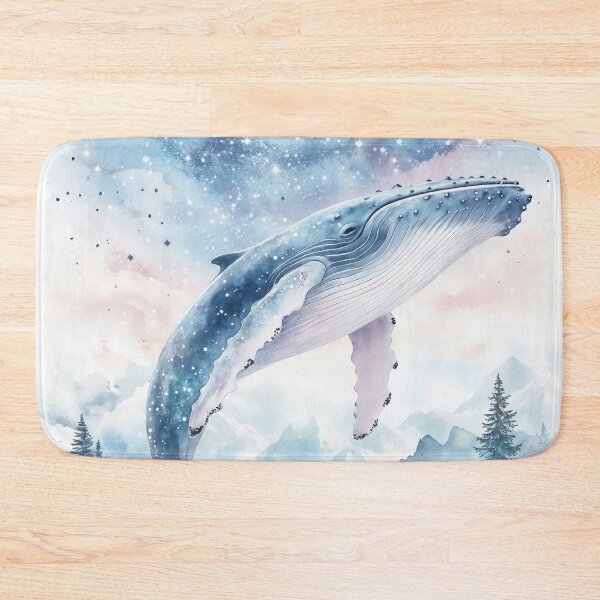 Item preview, Stellar Ascent – Humpback Whale Above the Frozen Peaks designed and sold by AshiraCreations.