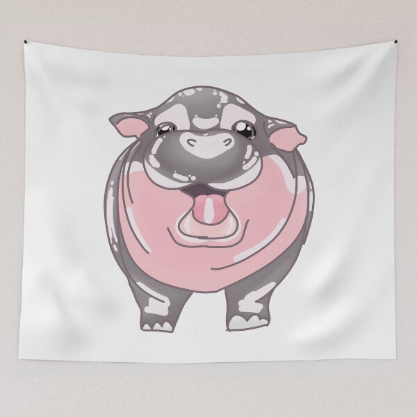 Item preview, Moo Deng Shine Pygmy Hippo (White) designed and sold by BLAAAAASK.