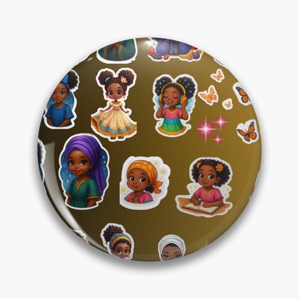 Item preview, Israelite Princess Sticker Sheet | Black Girls with Fringes | Faith-Based Kids Art designed and sold by 12tribesvisuals.
