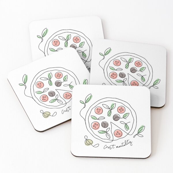 Item preview, Crust Mentality Pizza Line Drawing (Black) designed and sold by Oni Figments.