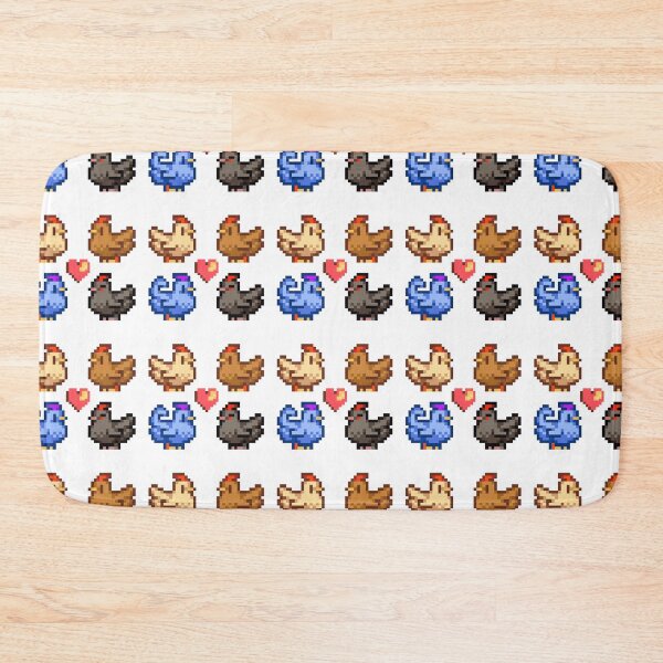 Item preview, Pixel Chickens StarDew- White background designed and sold by DrawOneThree.