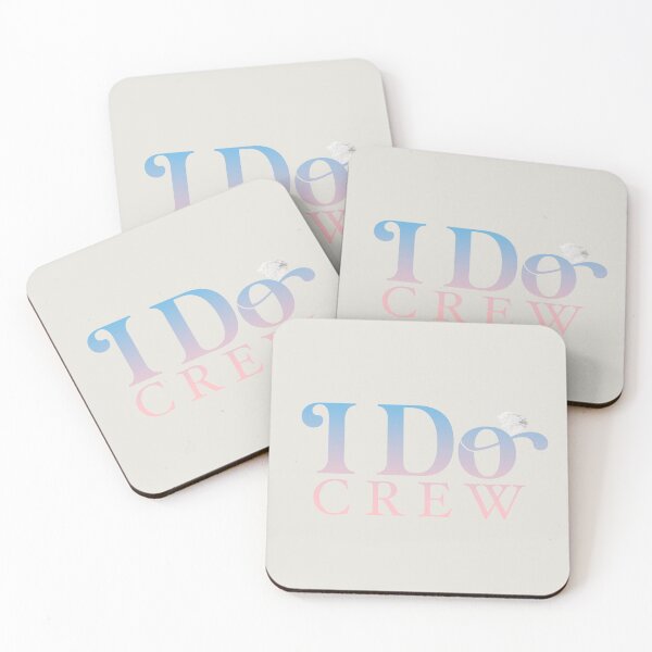 Item preview, I Do Crew Wedding Party Pastel Aesthetic  designed and sold by Stickers by @molllyclare.
