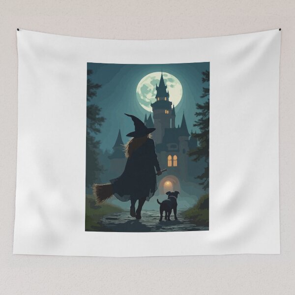 Item preview, A little witch and her dog venture into the dark. designed and sold by Whose-sweat.