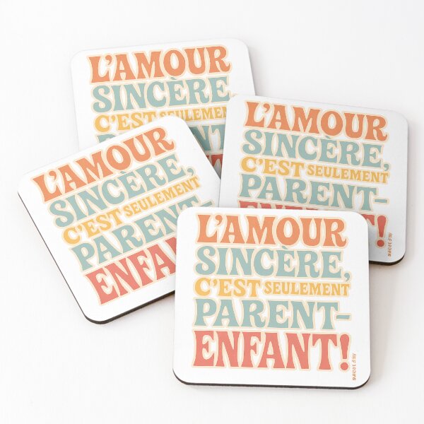 Item preview, ​L'amour Sincère Est Celui Entre Parent et Enfant – Vintage Pop Art Typography by Sweet Day​ designed and sold by Sweetday2025.