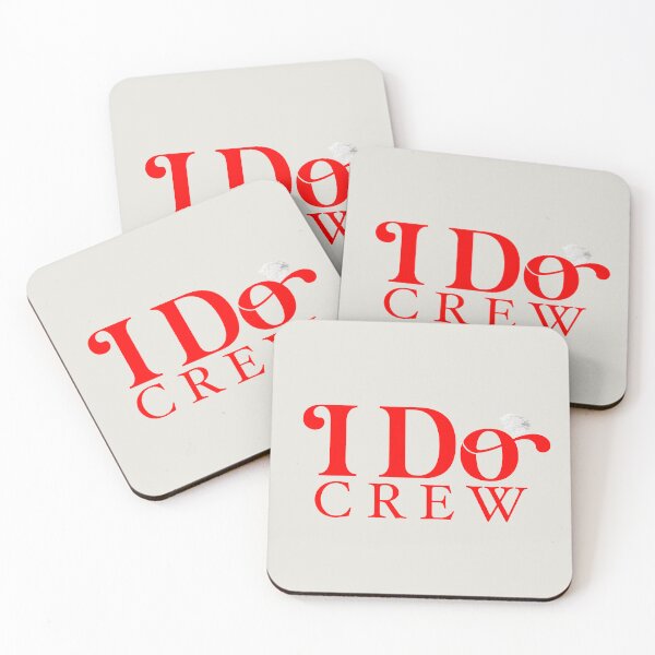 Item preview, I Do Crew Wedding Party Red Aesthetic  designed and sold by Stickers by @molllyclare.