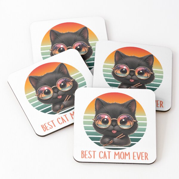 Item preview, Best Cat Mom Ever Funny Summer Vacation Cat Lover Vintage designed and sold by thebest-2studio.
