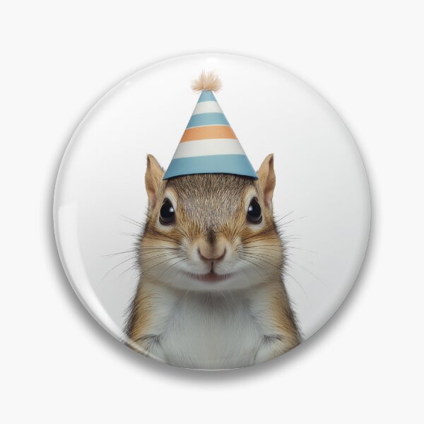 Item preview, Funny Chipmunk Wearing Birthday Party Hat designed and sold by LazyOwlStore.
