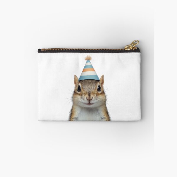 Item preview, Funny Chipmunk Wearing Birthday Party Hat designed and sold by LazyOwlStore.