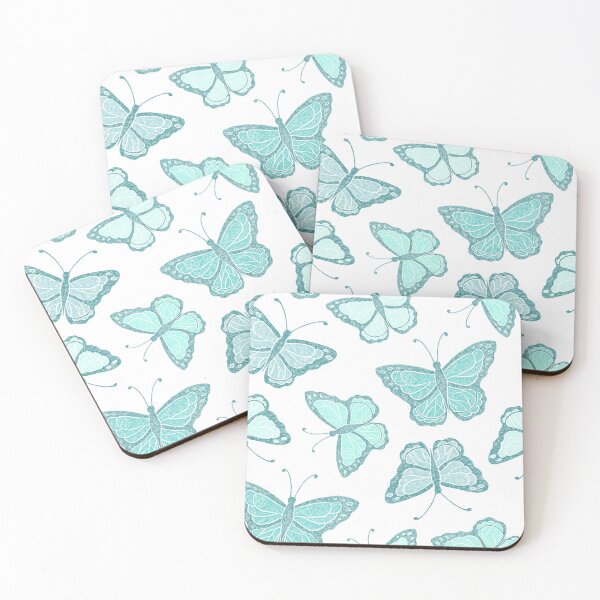 Item preview, Butterflies - turquoise designed and sold by jenuinedesigns.