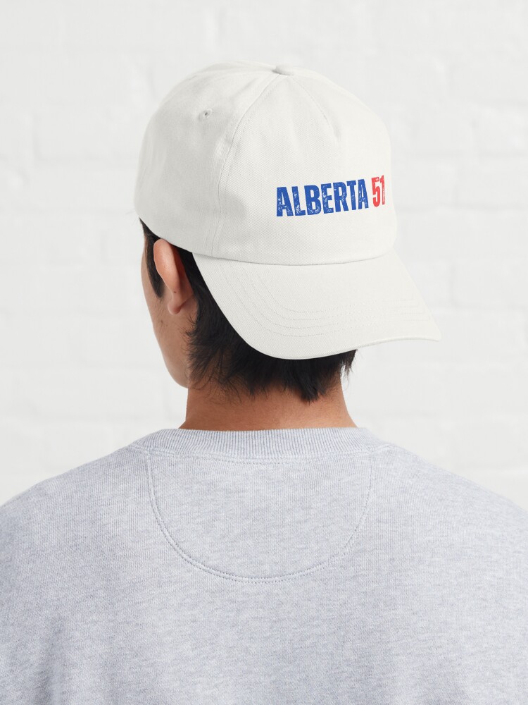 Thumbnail 4 of 7, Cap, Alberta 51 – The Bold Red & Blue Statement Tee designed and sold by jackieau.