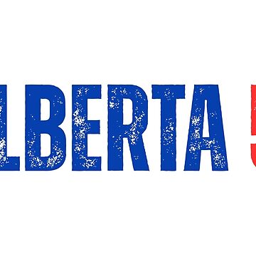Artwork thumbnail, Alberta 51 – The Bold Red & Blue Statement Tee by Silence Scream Studio