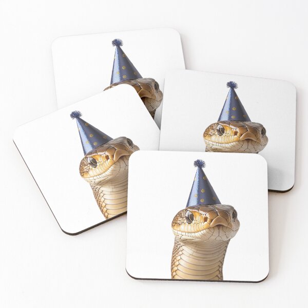 Item preview, Funny Snake Wearing Birthday Party Hat designed and sold by LazyOwlStore.