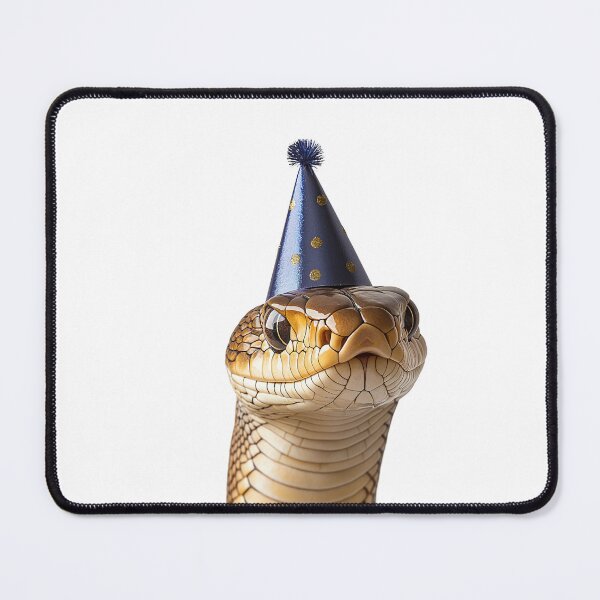 Item preview, Funny Snake Wearing Birthday Party Hat designed and sold by LazyOwlStore.