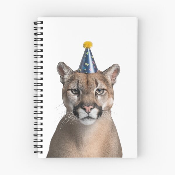 Item preview, Funny Cougar Wearing Birthday Party Hat designed and sold by LazyOwlStore.