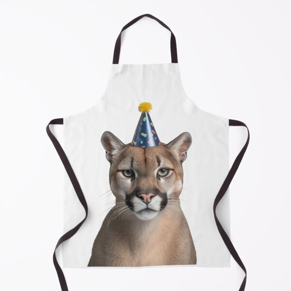 Item preview, Funny Cougar Wearing Birthday Party Hat designed and sold by LazyOwlStore.
