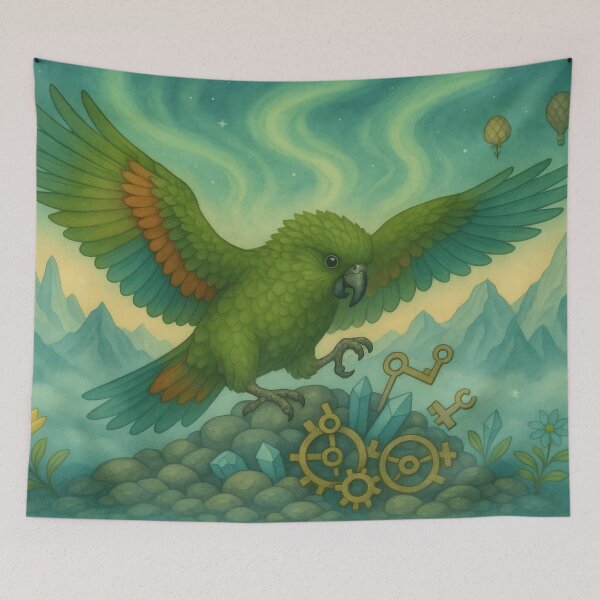 Item preview, Kea Parrot of the Aurora Peaks designed and sold by mia-miranda.