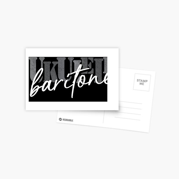 Item preview, Baritone Ukulele black and white designed and sold by UkeverseGifts.