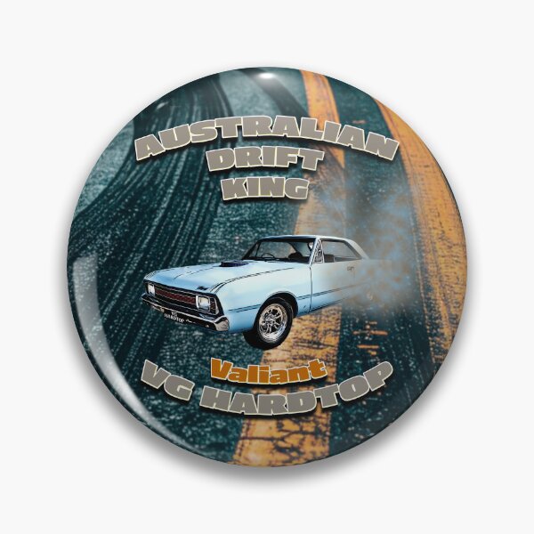 Item preview, VG Valiant Hardtop Drift King – Australian Muscle Car (Black Background) designed and sold by Michael van der Hoorn.