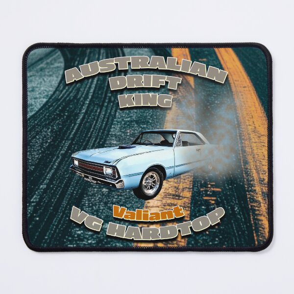 Item preview, VG Valiant Hardtop Drift King – Australian Muscle Car (Black Background) designed and sold by Michael van der Hoorn.