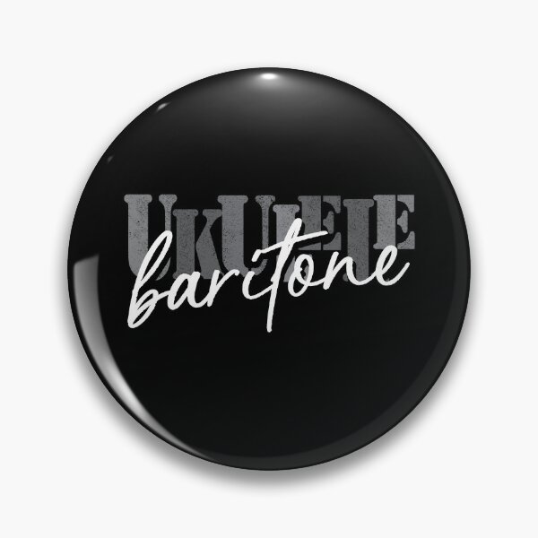 Item preview, Baritone Ukulele black and white designed and sold by UkeverseGifts.