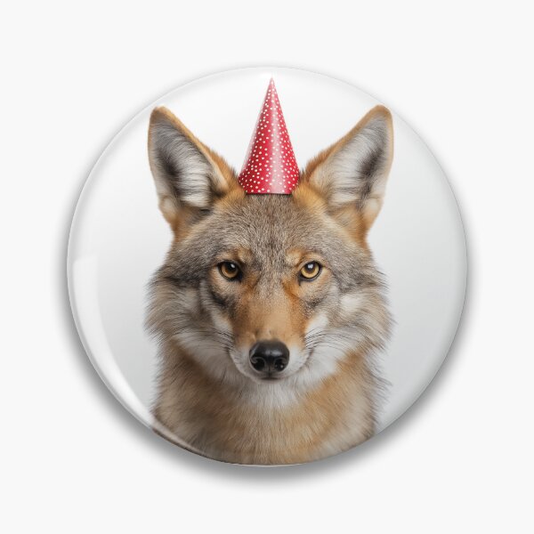 Item preview, Funny Coyote Wearing Birthday Party Hat designed and sold by LazyOwlStore.