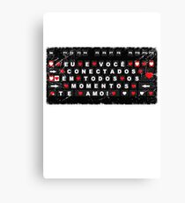 love keyboard, T Shirt Me and you are connected at all times Canvas Print