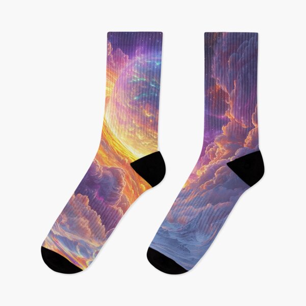 Item preview, Celestial Wonder: Pastel and Neon Cloudscape on a Distant Planet designed and sold by lematworks.