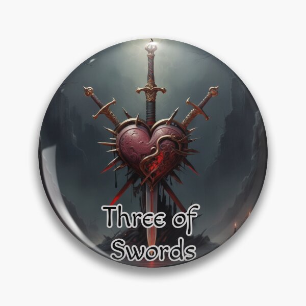 Item preview, Minor Arcana Tarot Cards Swords Suite - Heart Stabbed by Swords designed and sold by Pixel Waite.