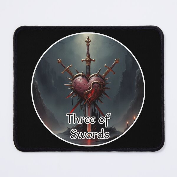Item preview, Minor Arcana Tarot Cards Swords Suite - Heart Stabbed by Swords designed and sold by Pixel Waite.