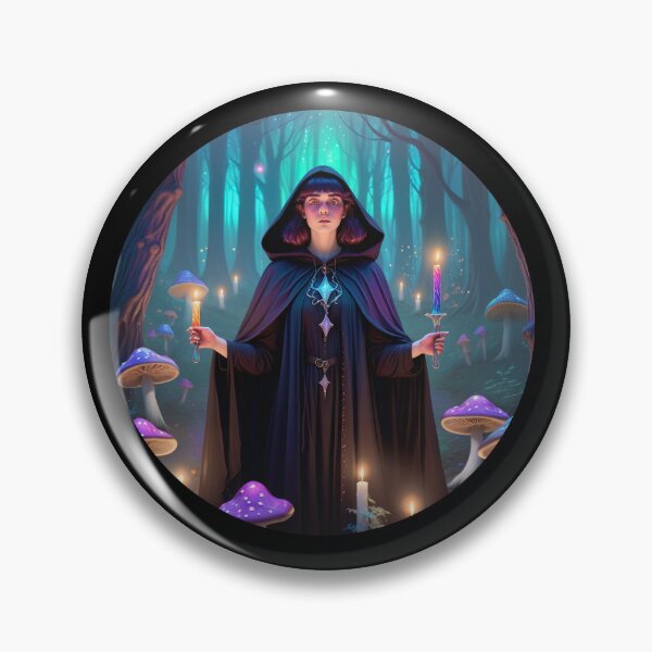 Item preview, Queer Witch in Moonlit Forest – Rainbow Magic & Mystic Vibes designed and sold by SentientGallery.