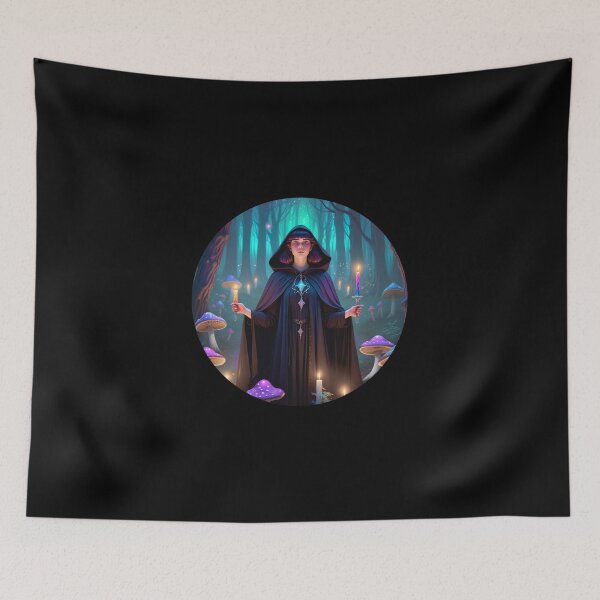 Item preview, Queer Witch in Moonlit Forest – Rainbow Magic & Mystic Vibes designed and sold by SentientGallery.