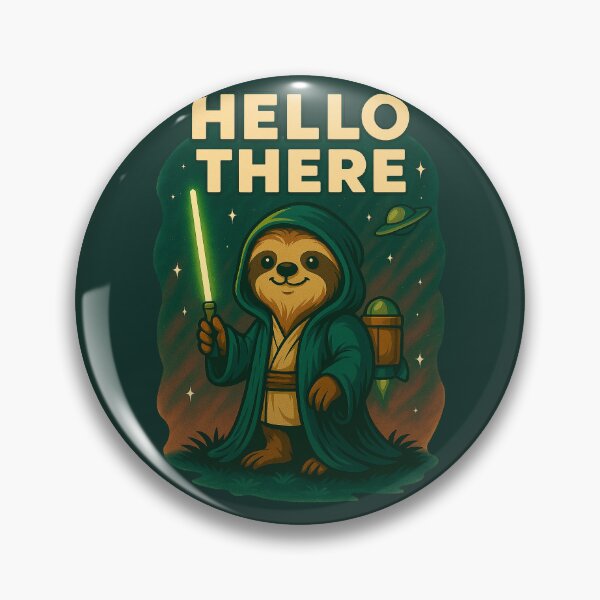 Artikelvorschau, Hallo – Lustige Jedi-Faultier-Star-Wars-Parodie-Kunst entworfen und verkauft von Patternicity.
