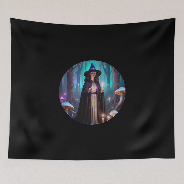 Item preview, Queer Witch in Moonlit Forest – Rainbow Magic & Mystic Vibes 4 designed and sold by SentientGallery.