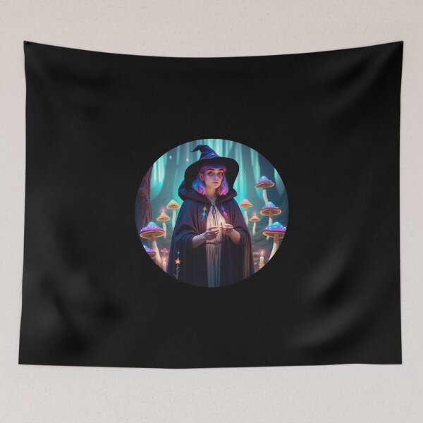 Item preview, Queer Witch in Moonlit Forest – Rainbow Magic & Mystic Vibes 7 designed and sold by SentientGallery.