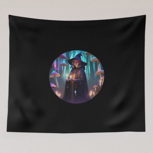 Item preview, Queer Witch in Moonlit Forest – Rainbow Magic & Mystic Vibes 8 designed and sold by SentientGallery.