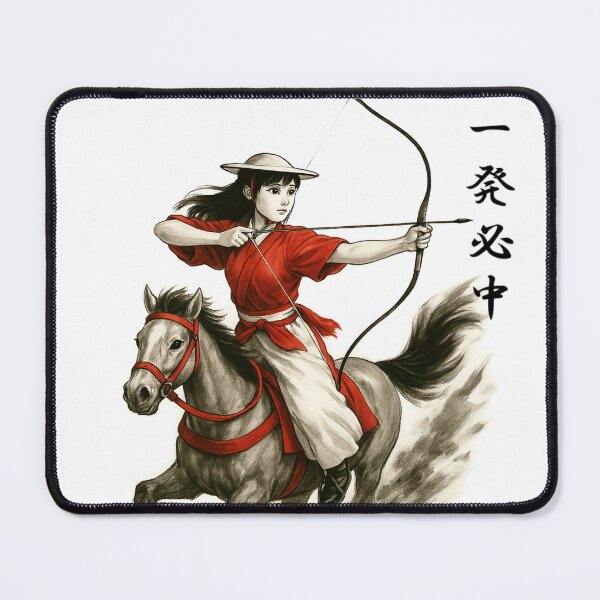 Item preview, 一発必中 – Sumi-e Yabusame Archer Art | Ink Spirit Collection designed and sold by Taki_jp_design.
