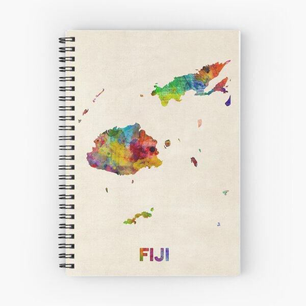 Item preview, Fiji Watercolor Map designed and sold by ArtPrints.